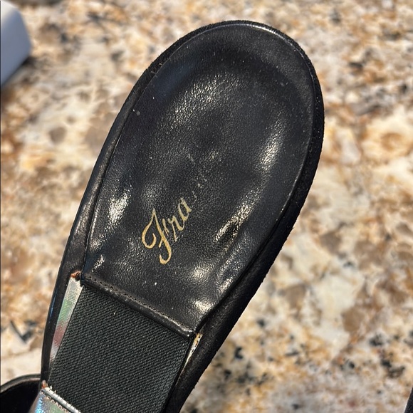 Black Patent Leather Heeled Sandals - Picture 4 of 9